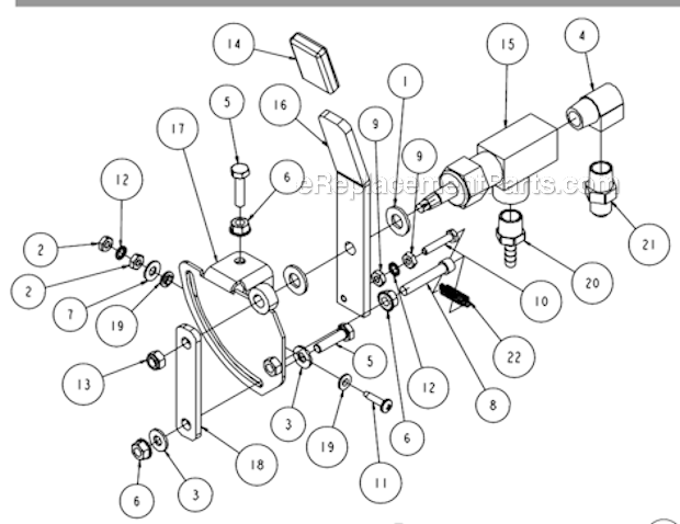 Page R Diagram and Parts List for MK-4036KB  MK Diamond Concrete Saw